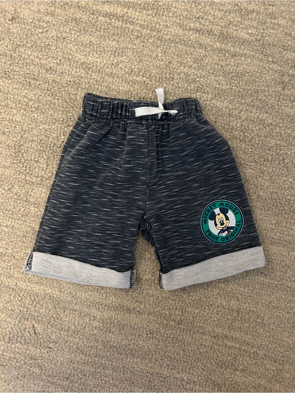 Disney Navy Heather Shorts with Mickey Patch